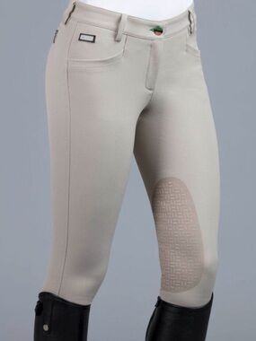 IAGO ITALIA DONNA LIGHT TAN EQUESTRIAN BREECHES RIDING PANTS SIZE 38= US 2